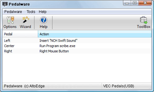 Windows 7 Pedalware Foot Pedal Software 1.00 full