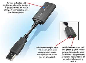 Amigo II USB Sound Card & Headset Adapter