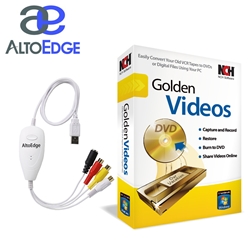 AltoEdge USB Audio/Video Capture Device w/ Golden Videos Software