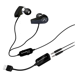 Andrea SuperBeam Ear Buds w/ USB Adapter (Black)