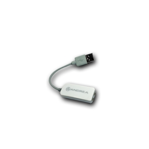 Andrea SuperBeam Ear Buds w/ USB Adapter (White)