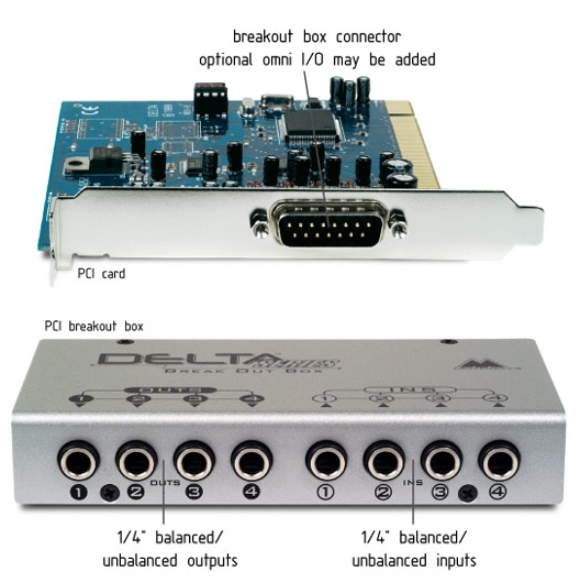 44 4 x 4 PCI Sound Card
