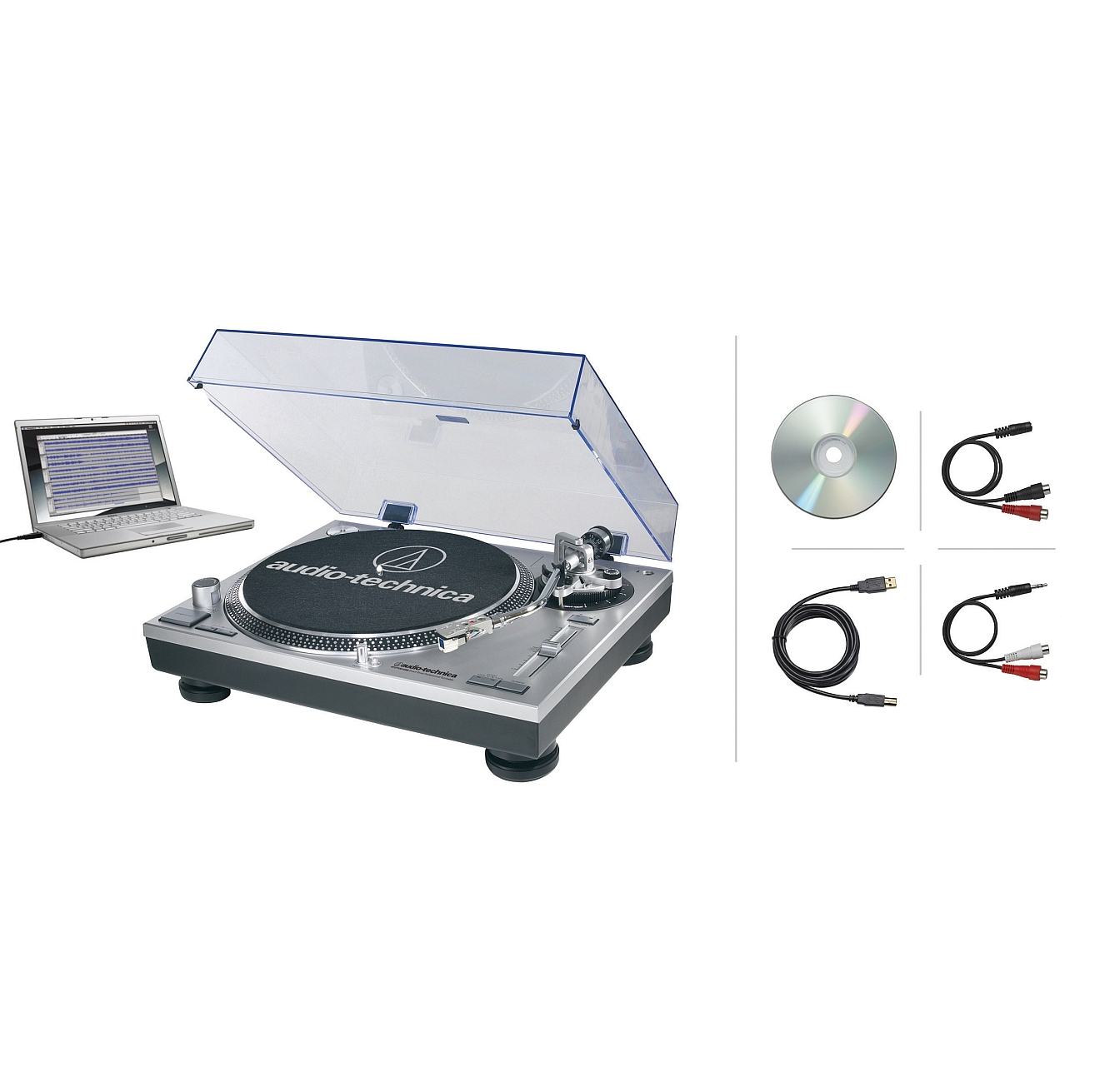 Audio-Technica AT-LP120-USB Professional Vinyl DJ Turntable HD